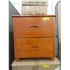 Image 1 : 2 New Brown 2 Drawer Wood Nightstand