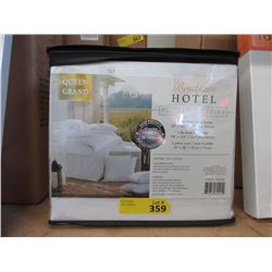 New Queen 4 Piece Polyester Sheet Set - White