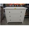 Image 1 : 3 Drawer White Dresser - 20" x 42" x 38" tall