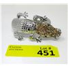 Image 1 : New Large Bejeweled Alligator Cuff Bracelet