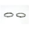 Image 1 : 2 Sterling Silver Gemstone Stackable Band Rings