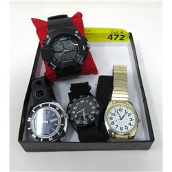 Assortment of 4 Men's Wrist Watches