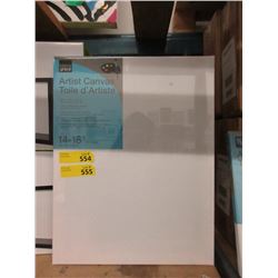 6 New 14" x 18" Artist Canvases