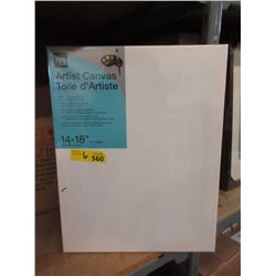 6 New 14" x 18" Artist Canvases