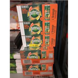 3 Flats of Perrier L'Orange Natural Mineral Water