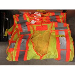 6 New One Size Reflective Safety Vests