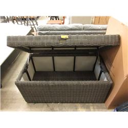 New Cieux Dark Gray Woven Resin Storage Trunk