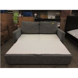 New Grey Fabric Upholstered Pull Out Sofa Bed