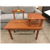 Image 1 : Vintage Oak Phone Table / Bench