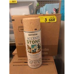 3 Cases of Rust-Oleum Stone Accents Spray Paint