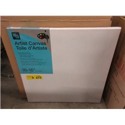 6 New 16  x 16  Artist Canvases