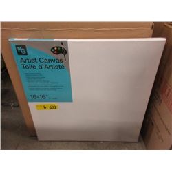 6 New 16  x 16  Artist Canvases