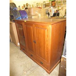 Large Wood Entertainment Cabinet