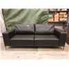 Image 1 : New European Black Leather Sofa by SofaLab