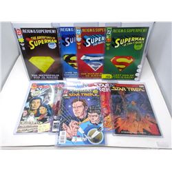 Set of 4 Superman & Set of 5 Star Trek DC Comics