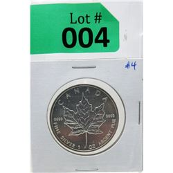 1 Oz .9999 Fine Silver 1990 Canada Maple Leaf Coin