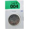 Image 1 : 1 Oz .9999 Fine Silver 1990 Canada Maple Leaf Coin