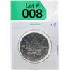 Image 1 : 1 Oz .9999 Fine Silver 2009 Canada Maple Leaf Coin