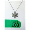 Image 1 : Diamond Studded Sterling Silver Snowflake Pendant