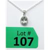 Image 1 : Amethyst & Diamond Sterling Silver Pendant