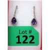 Image 1 : New Diamond & Amethyst Dangle Earrings