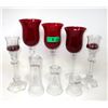 Image 1 : 8 Crystal or Glass Candle Holders