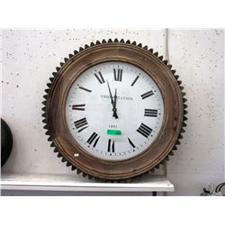 New 30  Wood Framed Union Station Wall Clock