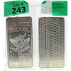 Image 1 : 10 Oz. Eagle/ Flag .999 Silver Investor Bar