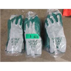 36 New Pairs of Nitrile Palm Work Gloves -Medium