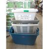 Image 1 : 8 Assorted Laundry Baskets & 2 Totes - No Lids