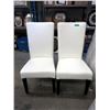 Image 1 : 2 White High Back Dining Chairs