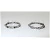 Image 1 : 2 Sterling Silver Gemstone Stackable Band Rings