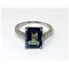 Image 1 : Sterling Silver Mystic Topaz & Diamond Ring