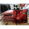 Image 1 : 6 New Colour Shifting Shimmer Pillows - Red/Black