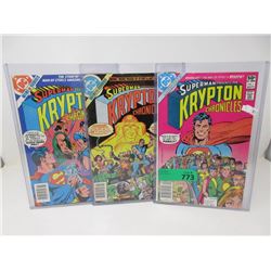 1981 Superman Krypton Chronicles #1-3 DC Comics