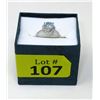 Image 2 : Blue Topaz & Diamond Solitaire Sweetheart Ring