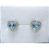 Image 1 : New 2.25 CT Blue Topaz & Diamond Earrings