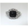 Image 1 : Black & White Diamond Studded Ring