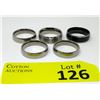 Image 1 : 5 Brand New Titanium Band Rings