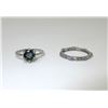 Image 1 : 2 Sterling Silver Gemstone Rings