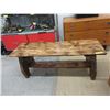 Image 1 : Handcrafted Live Edge Pine Coffee Table / Bench