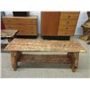 Image 1 : Handcrafted Live Edge Pine Coffee Table / Bench