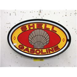 New Illuminated Shell Gasoline Sign - 10" x 16"