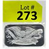 Image 1 : 1 Oz Eagle/Shield motif .999 Silver Bar