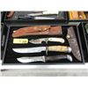 Image 1 : 3 USA Made Hunting Knives - 2 Have Sheaths