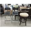 Image 1 : Three 30" Bar Stool - 2 are folding