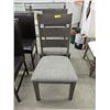 Image 1 : Pair of Grey Dining Chairs with Upholstered Seats