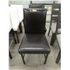 Image 1 : Pair of Brown Bonded Leather Dining Chairs