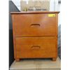 Image 1 : 2 New Brown 2 Drawer Wood Nightstand