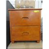Image 1 : 2 New Brown 2 Drawer Wood Nightstand